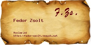 Fedor Zsolt névjegykártya